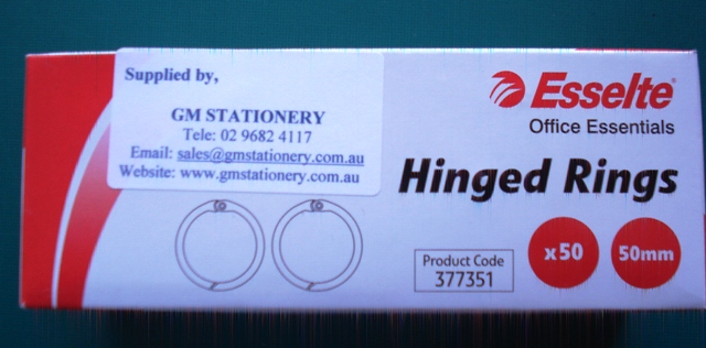 Esselte 377351 50mm Hinged Rings Box 50.